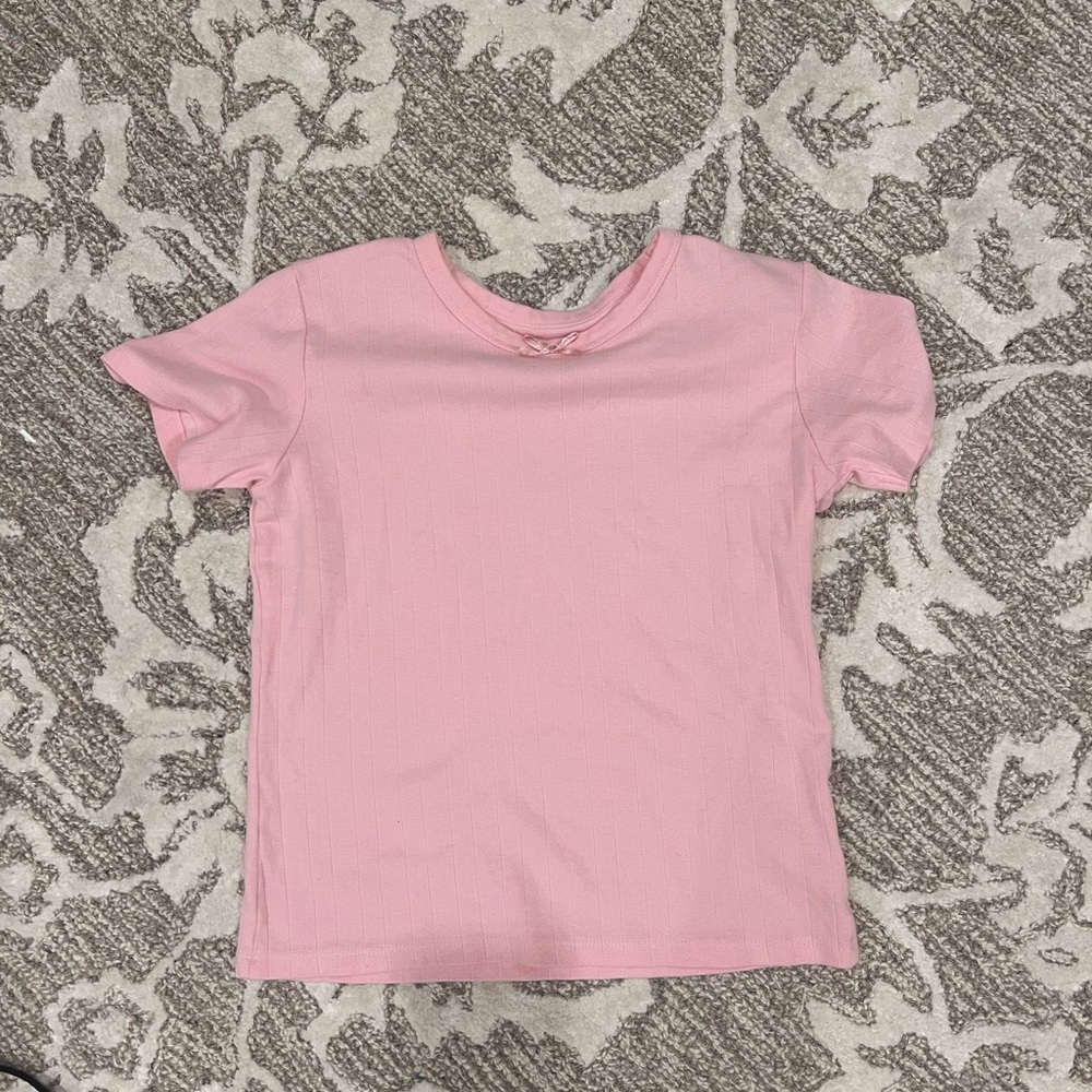 daily drills pink pointelle t shirt